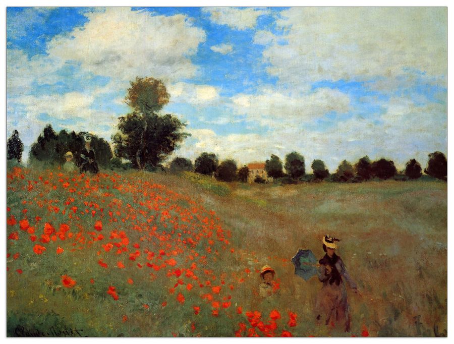 Monet Claude - Les Coqueliquots, Decorative MDF Panel (120x90cm)