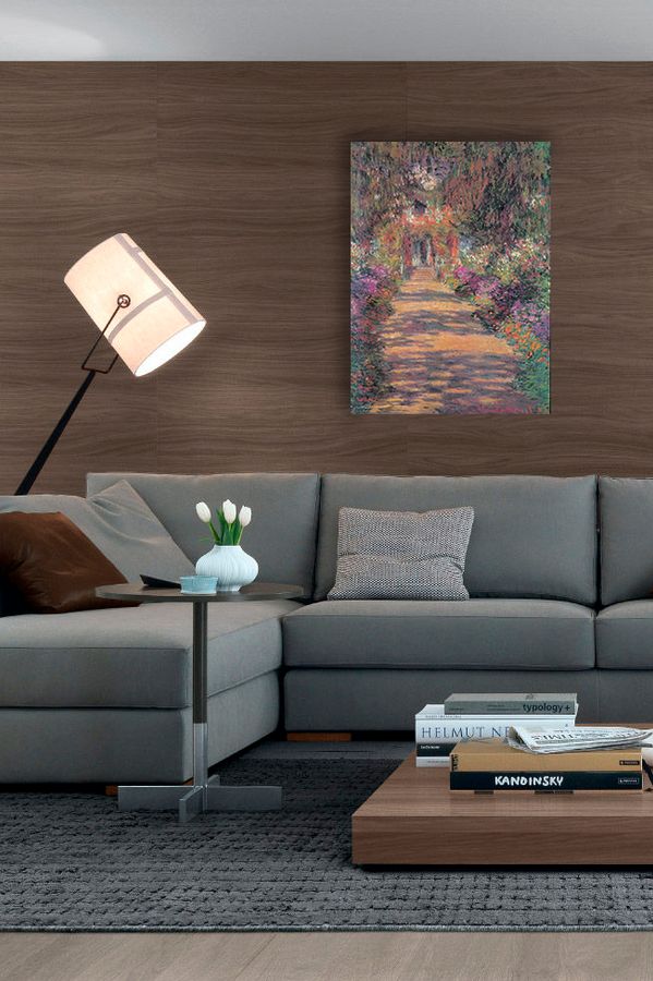 Monet - Une Alle Du Jardin De Giverny, Decorative MDF Panel (73x100cm)