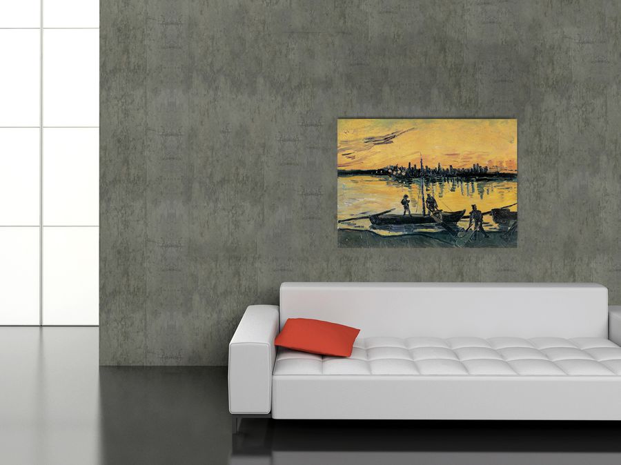 Van Gogh - Arles Le Port Le Soir, Decorative MDF Panel (140x100cm)