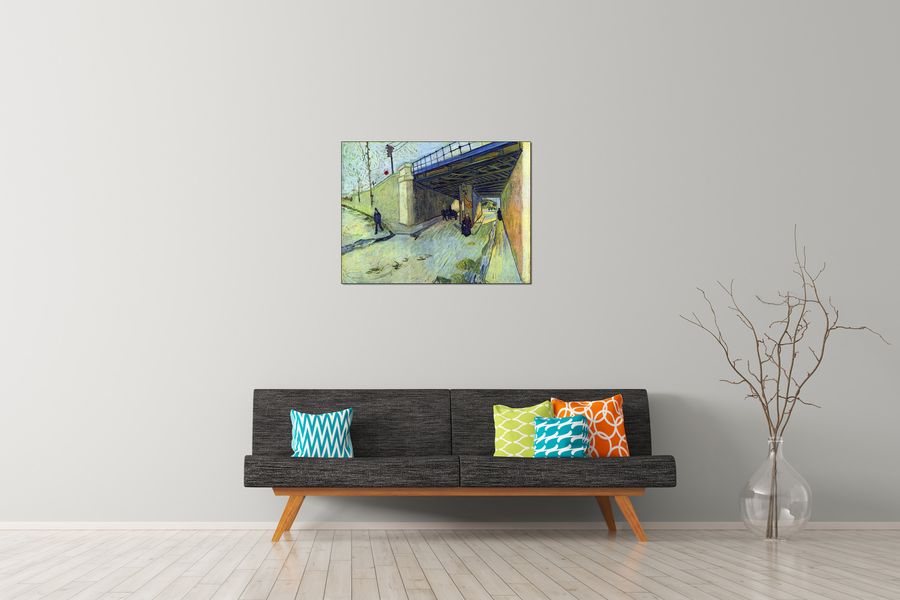Van Gogh Vincent - Railway bridge on the road to Tarascon, Decorative MDF Panel (80x60cm)