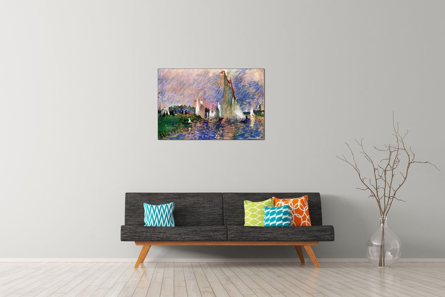 Renoir Pierre-auguste - Regatta in Argenteuil, Decorative MDF Panel (90x60cm)