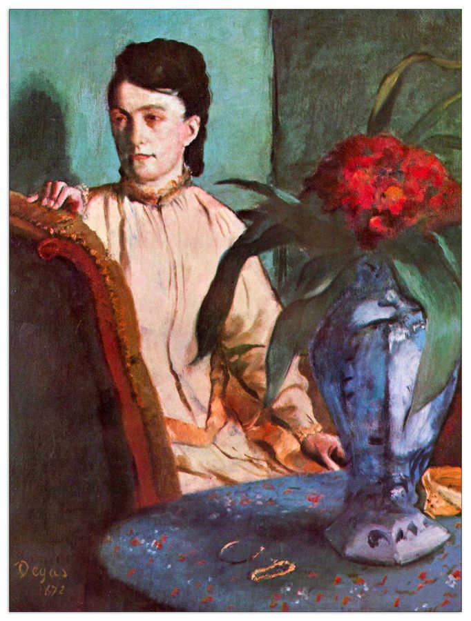 Degas Edgar - Seated woman, Decorative MDF Panel (60x80cm)