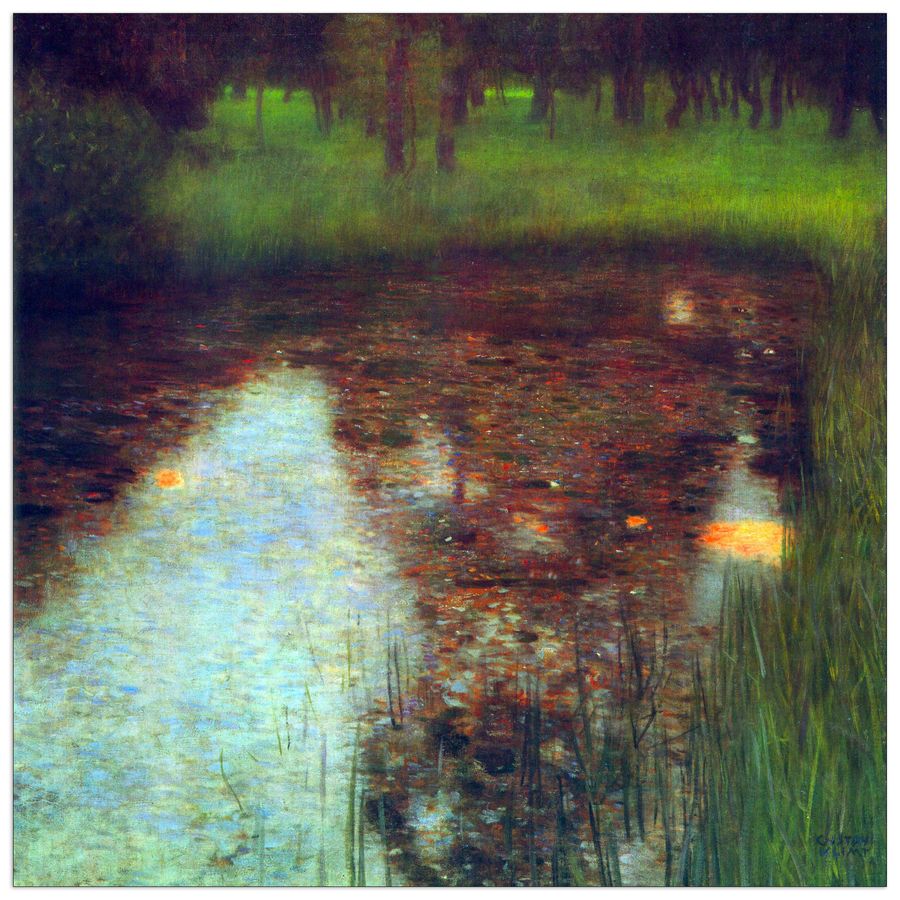 Klimt Gustav - The Marsh, Decorative MDF Panel (70x70cm)