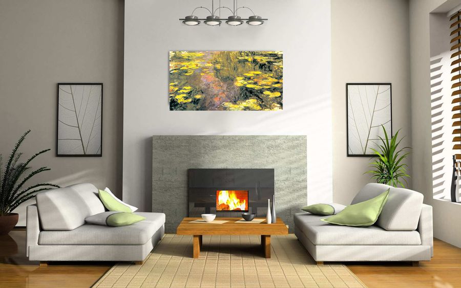 Monet - Ninfee, Decorative MDF Panel (100x52cm)
