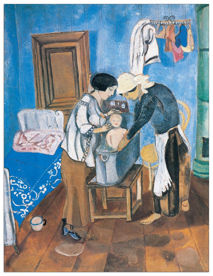 Chagall - The Baby S Bath, Decorative MDF Panel (53x70cm)