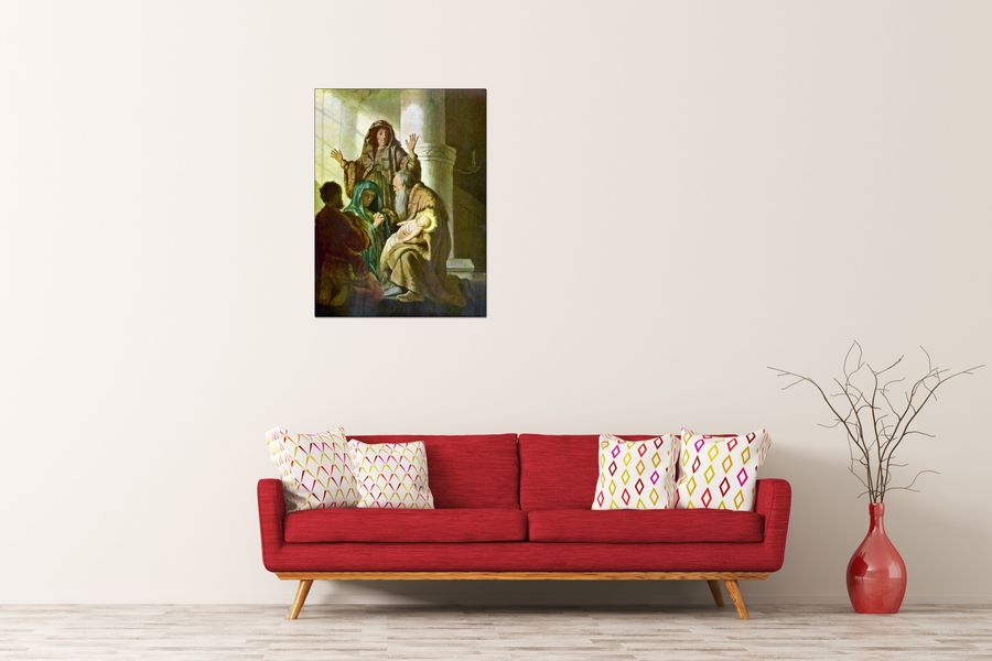 Rembrandt - Hannah and Simeon in the temple, Decorative MDF Panel (60x80cm)