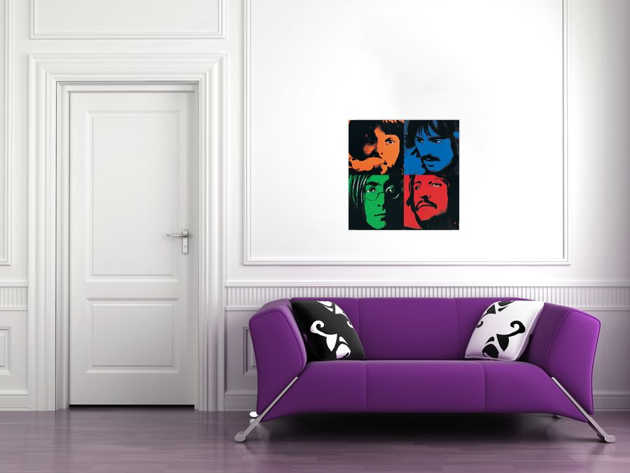 Edlinger - The Beatles, Decorative MDF Panel (80x80cm)