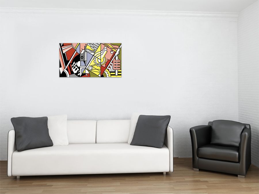 Lichtenstein - Peace Through Chemistry I, Decorative MDF Panel (73x40cm)
