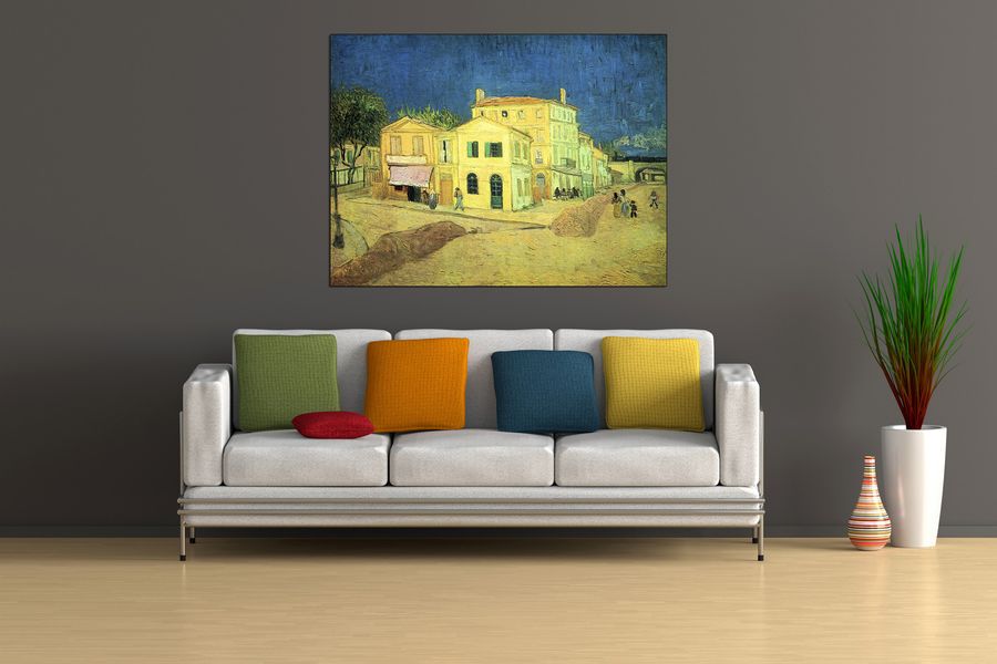 Van Gogh Vincent - The Yellow House (Vincent's House), Decorative MDF Panel (120x90cm)