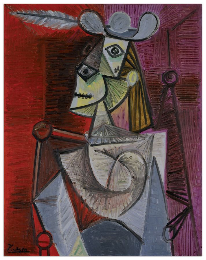 artopweb Picasso - Woman In An Armchair Decorative MDF Panel (60x76cm)