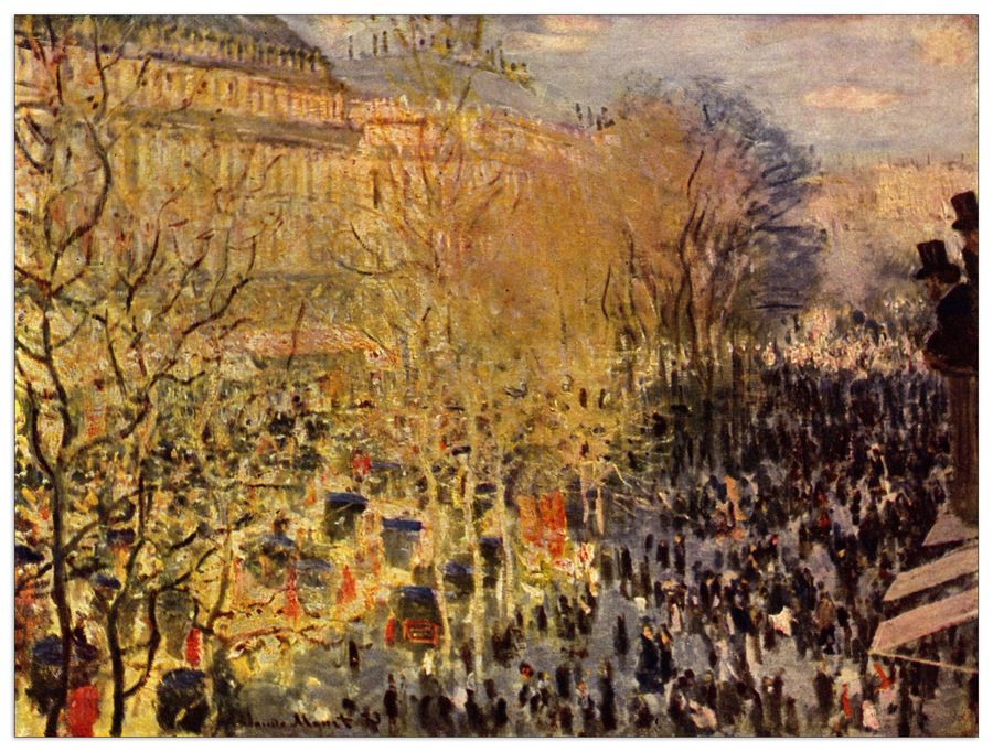 Monet Claude - Boulevard of Capucines in Paris , Decorative MDF Panel (80x60cm)