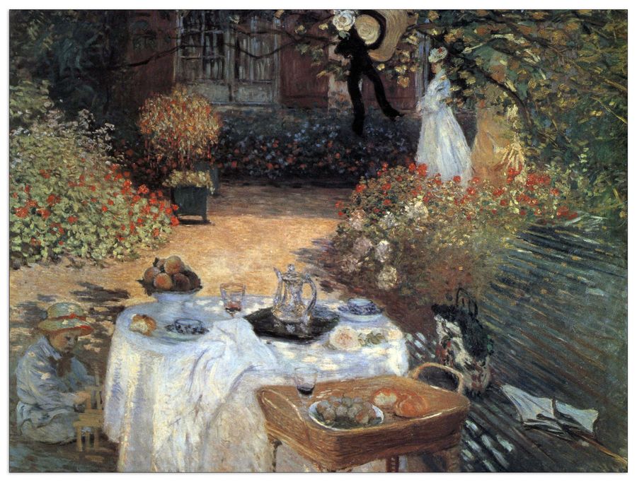 Monet Claude - The lunch II, Decorative MDF Panel (80x60cm)
