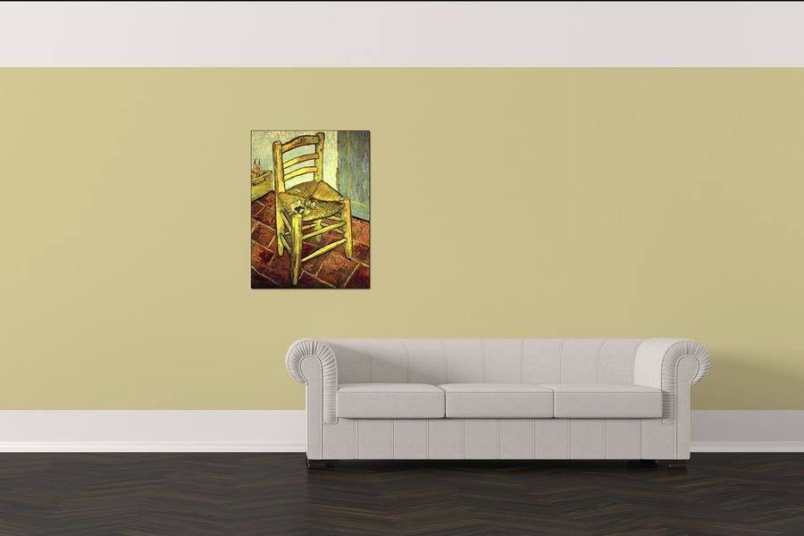 Van Gogh Vincent - Vincent's chair with pipe, Decorative MDF Panel (60x80cm)
