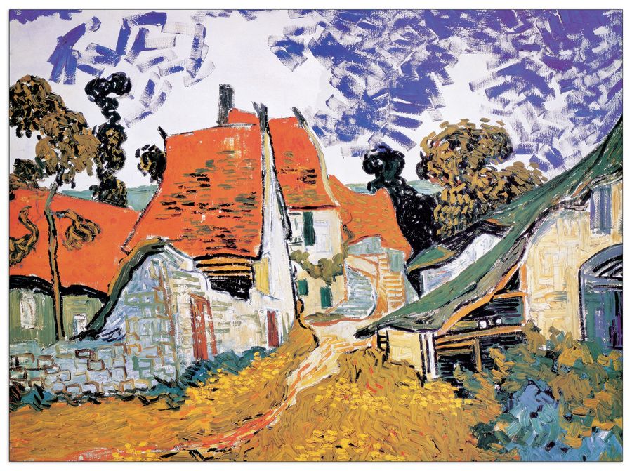 Van Gogh - Rue In Auvers, Decorative MDF Panel (100x74cm)