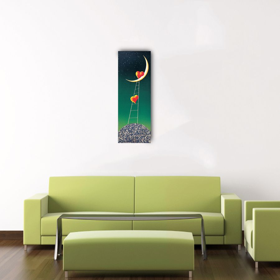 Meloniski Da Villacidro - Appuntamento Sulla Luna, Decorative MDF Panel (35x100cm)