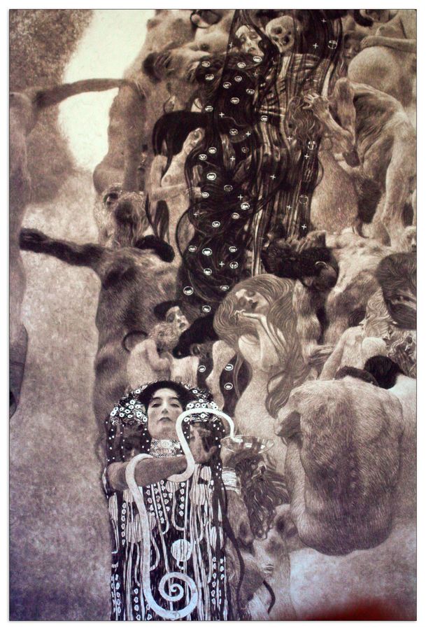 Klimt Gustav - Medicine, Decorative MDF Panel (60x90cm)