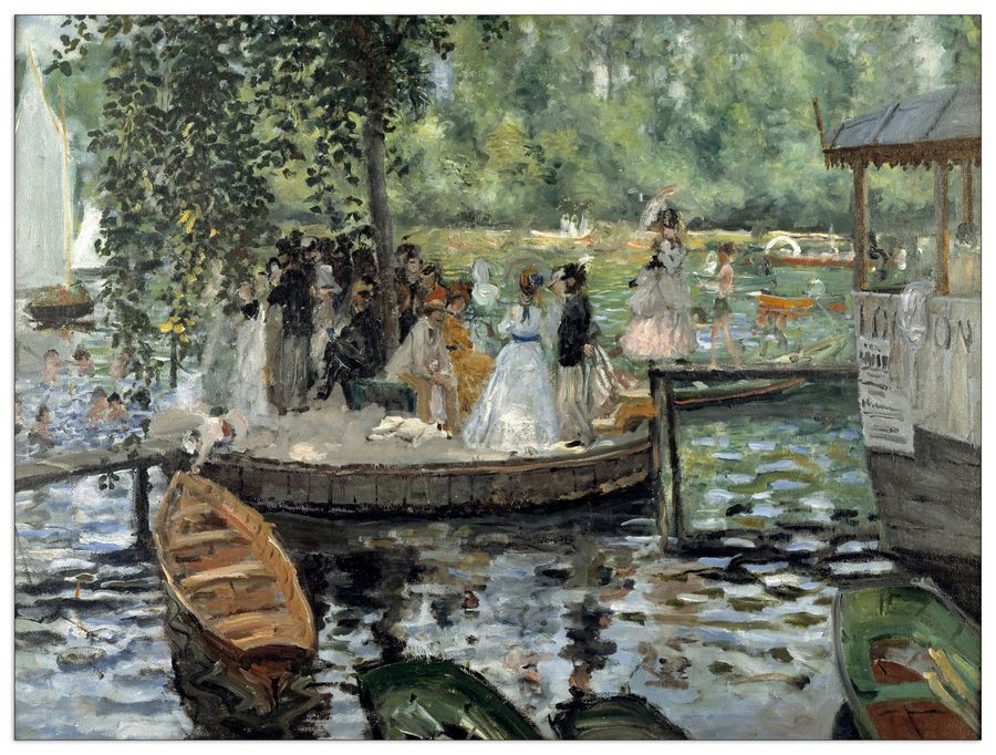 Renoir Pierre-auguste - La Grenouillere, Decorative MDF Panel (120x90cm)