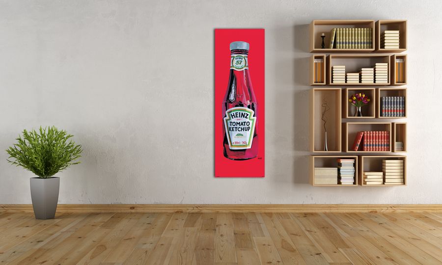 Essential sauce ! Heinz tomato ketchup, Decorative MDF Panel (53x158cm)