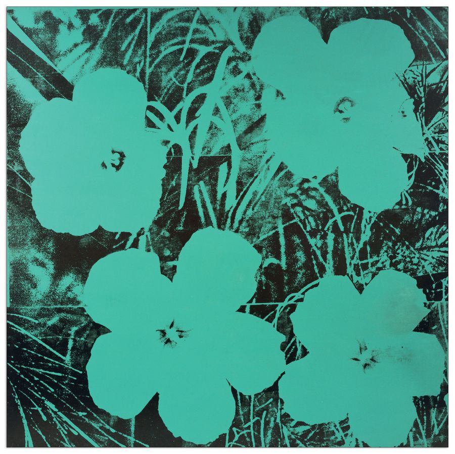 Warhol - Ten Foot Flowers, Decorative MDF Panel (50x50cm)