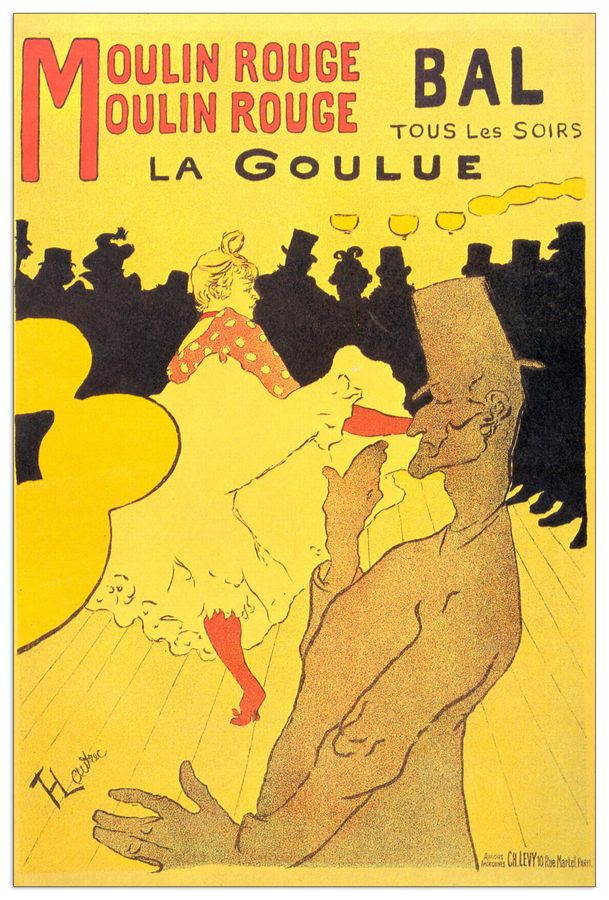 Toulouse-lautrec - Moulin Rouge la Goulue, Decorative MDF Panel (90x135cm)