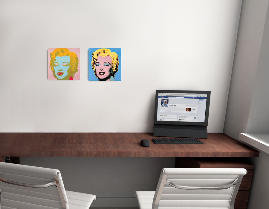 Warhol - Shot Blue Marilyn, 1964, Decorative MDF Panel (28x36cm)