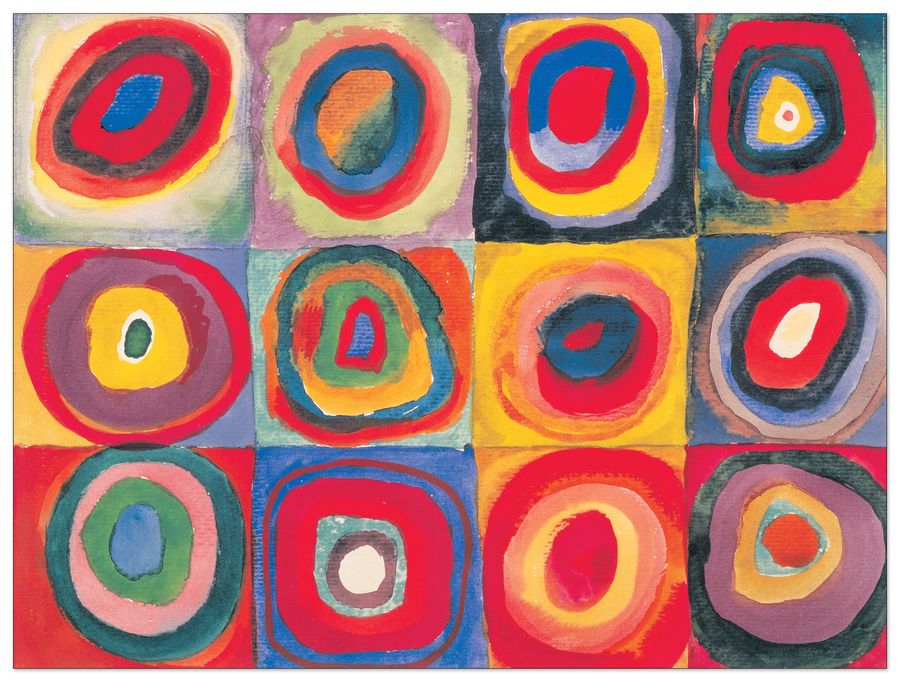 Kandinsky - Studio del colore, Decorative MDF Panel (80x60cm)
