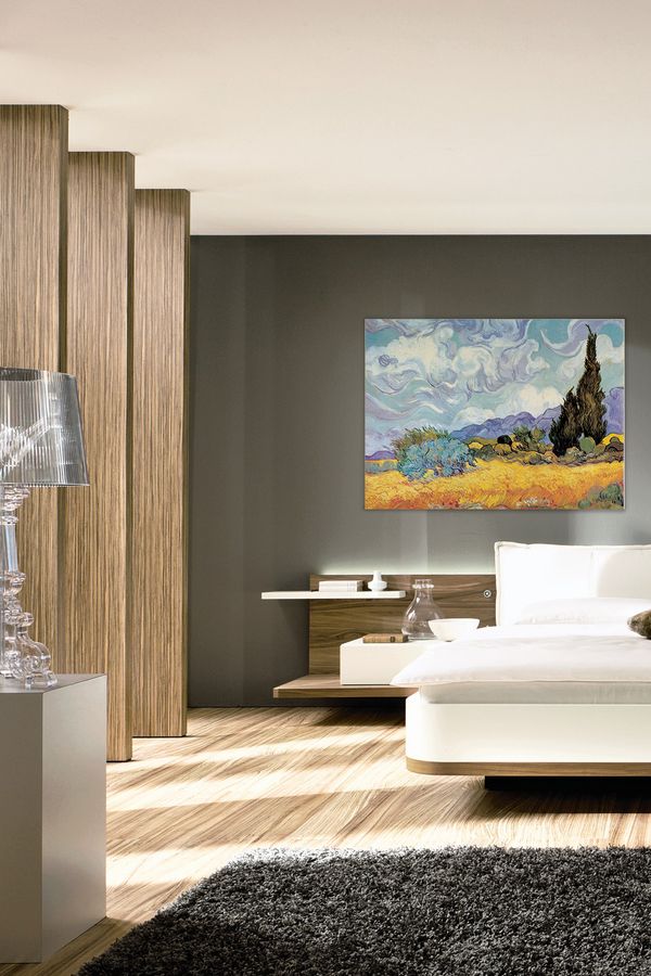 Van Gogh - Cypress Trees, Decorative MDF Panel (136x96cm)