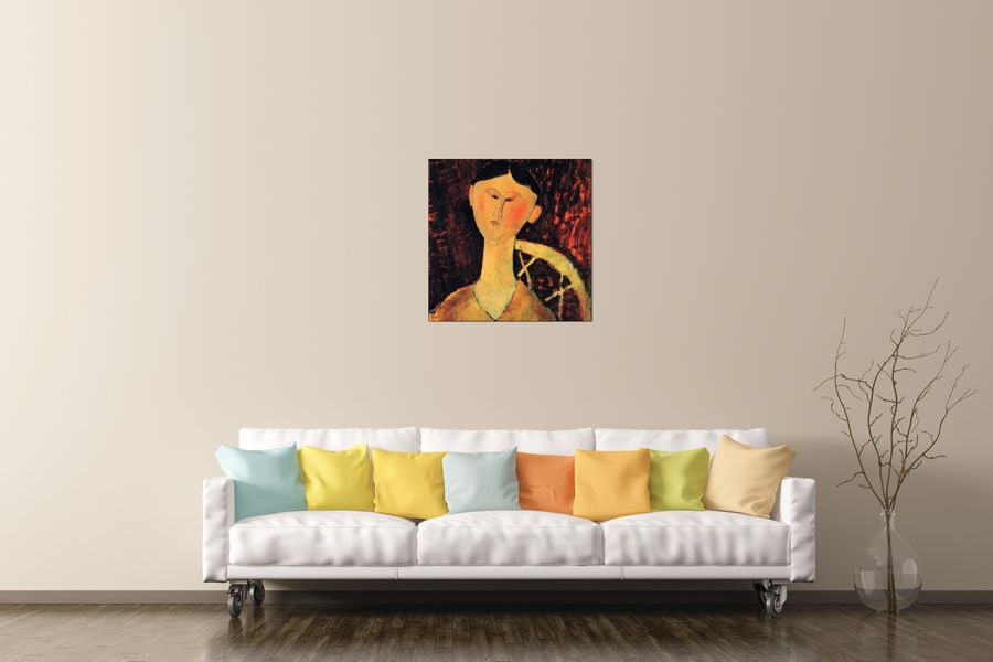 Modigliani Amedeo - Portrait of Beatrice Hastings , Decorative MDF Panel (50x50cm)