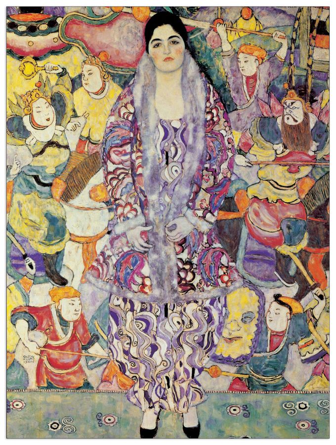 Klimt - Bildinis Friederike Maria, Decorative MDF Panel (105x140cm)