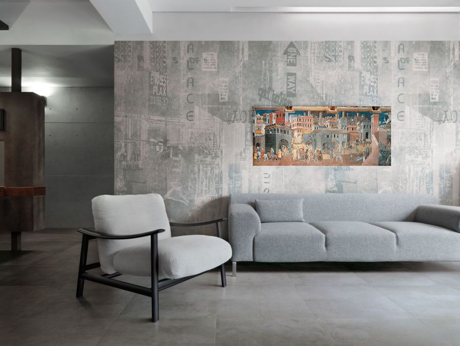Lorenzetti - Effetti Del Buon Governo, Decorative MDF Panel (139x60cm)