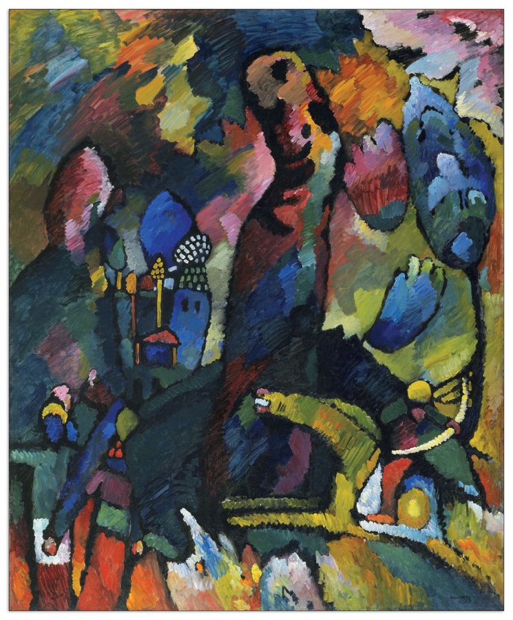 Kandinsky - Picture With An Archer, Decorative MDF Panel (60x72cm)