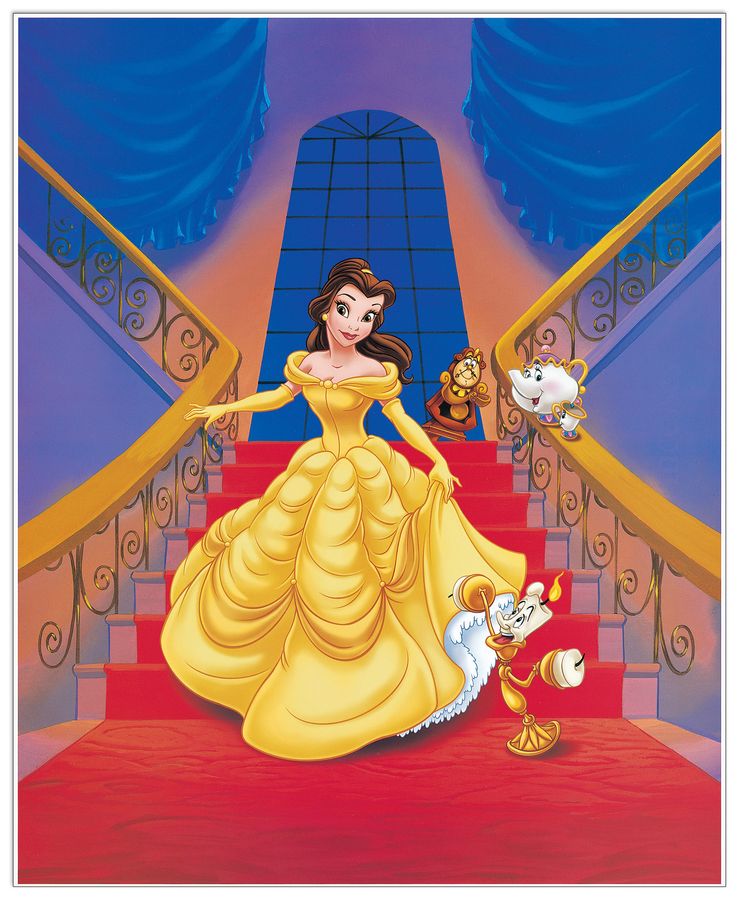 Disney - Belle - Getting To Know You, Decorative MDF Panel (40x50cm)