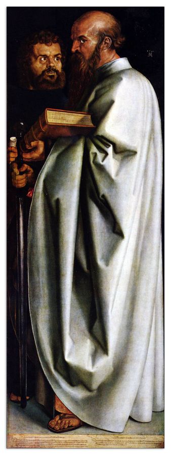 Albrecht Dürer - The Saints Paul and Mark, Decorative MDF Panel (50x140cm)