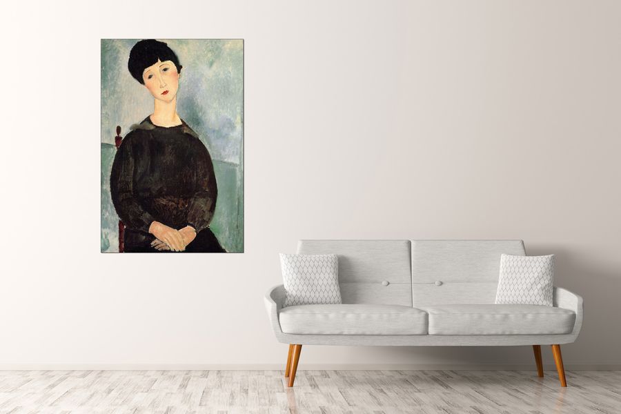 Modigliani Amedeo - Young girl, Decorative MDF Panel (90x135cm)