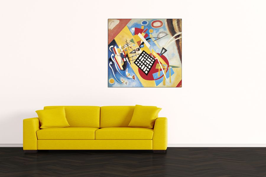 Vassily Kandinsky - Trama nera 1922, Decorative MDF Panel (100x93cm)