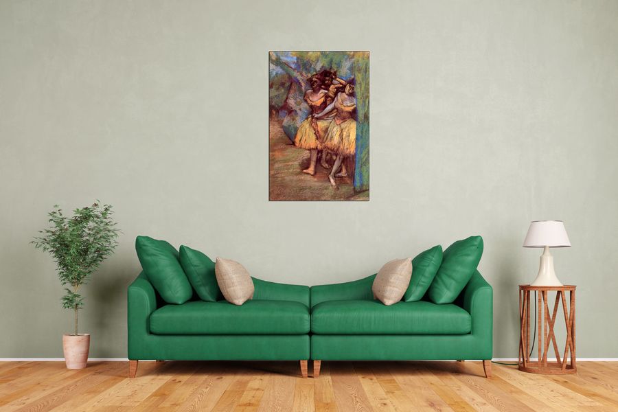 Degas Edgar - Three dancers behind the scenes, Decorative MDF Panel (60x90cm)