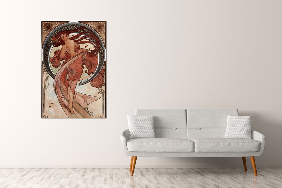 Mucha Alphonse - Dance, Decorative MDF Panel (90x135cm)