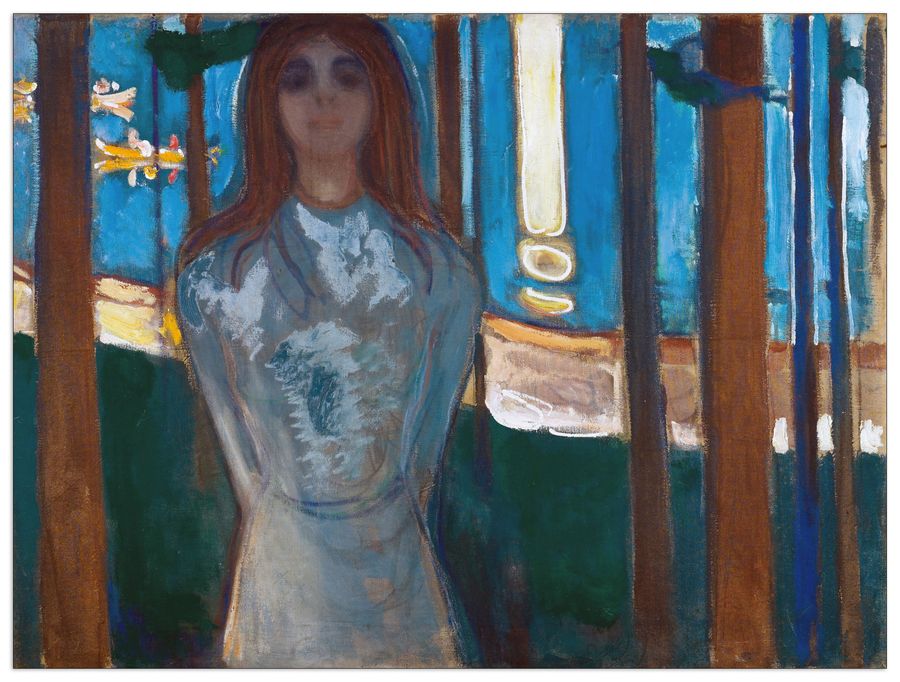 Munch Edvard - The voice, summer night, Decorative MDF Panel (80x60cm)
