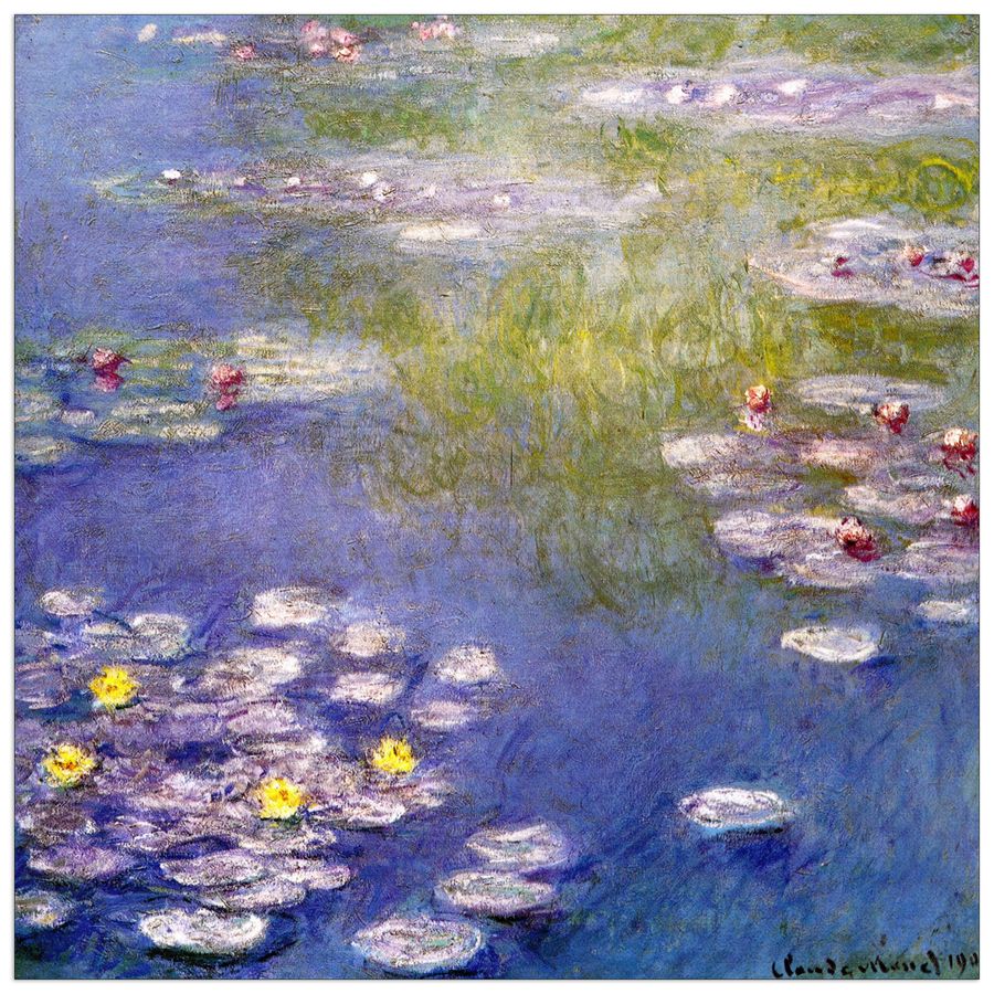 Monet Claude - Nympheas at Giverny, Decorative MDF Panel (30x30cm)
