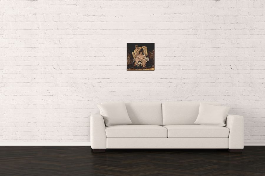 Schiele Egon  - The Family, Decorative MDF Panel (30x30cm)