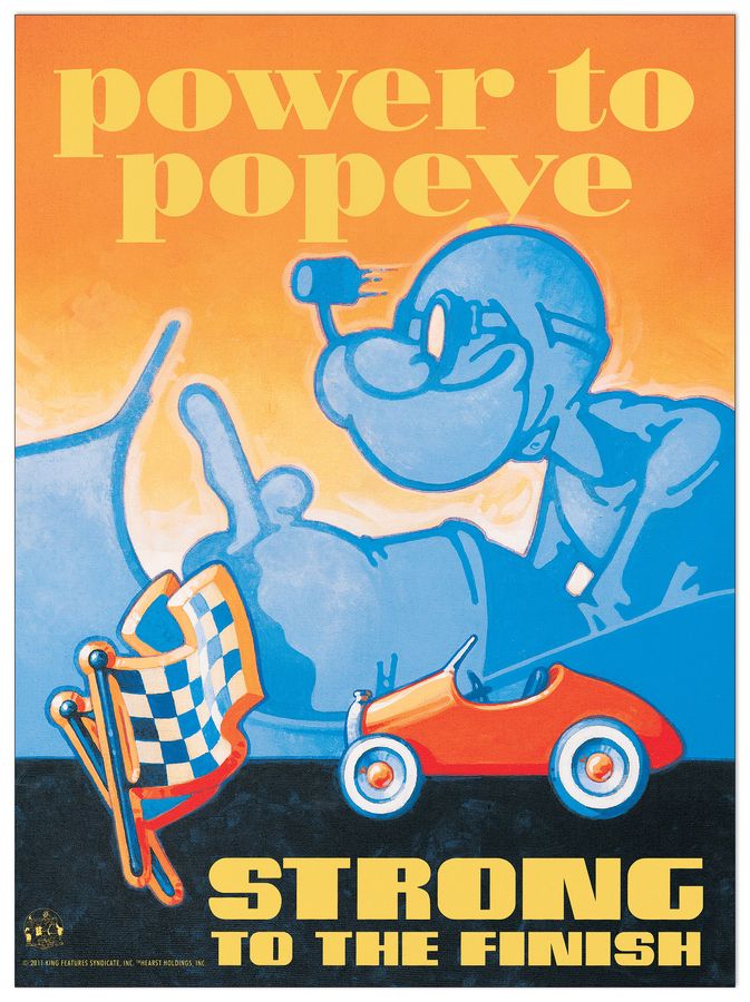 Segar - Power To Popeye, Decorative MDF Panel (57x77cm)