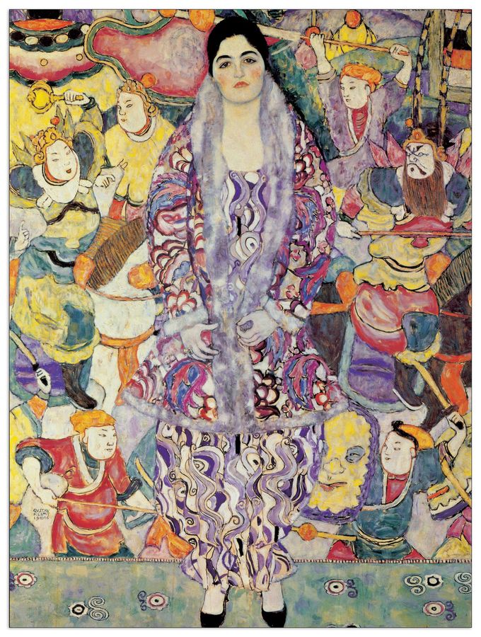 Klimt - Bildinis Friederike Maria, Decorative MDF Panel (75x100cm)
