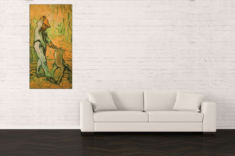 Van Gogh Vincent - Woodcutter (after Millet) , Decorative MDF Panel (70x140cm)