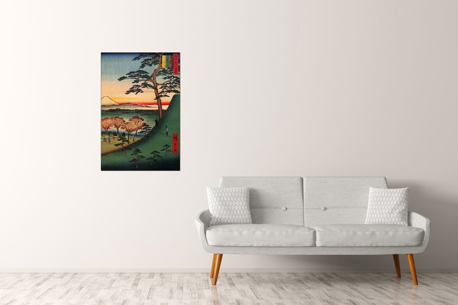 Hiroshige Utagawa  - Original Fuji, Meguro, Decorative MDF Panel (60x90cm)