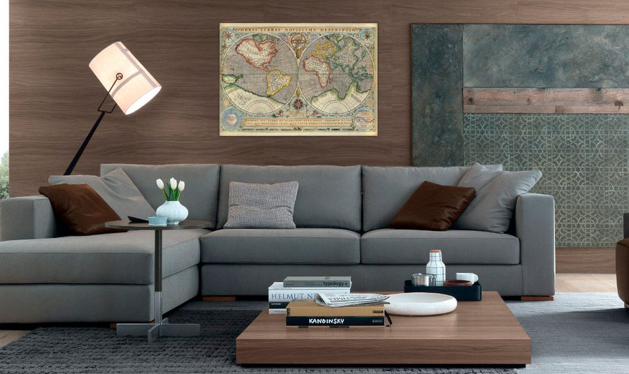 Null - Mappamondo, Decorative MDF Panel (100x72cm)
