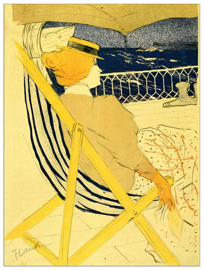 Toulouse-lautrec - The traveller, Decorative MDF Panel (90x120cm)