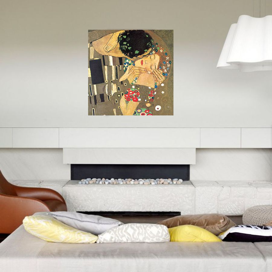 Klimt - The Kiss Detail, Decorative MDF Panel (100x100cm)