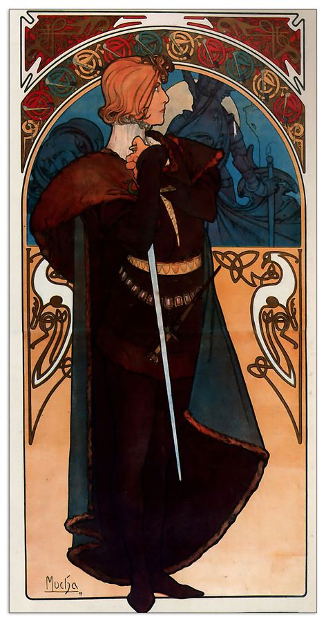 Mucha Alphonse - Hamlet, Decorative MDF Panel (50x98cm)