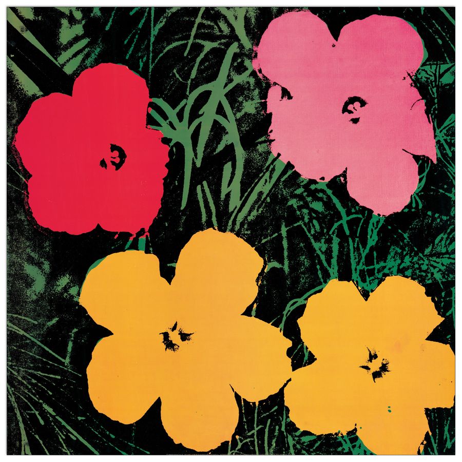 Warhol - Flowers, 1964, Decorative MDF Panel (96x96cm)
