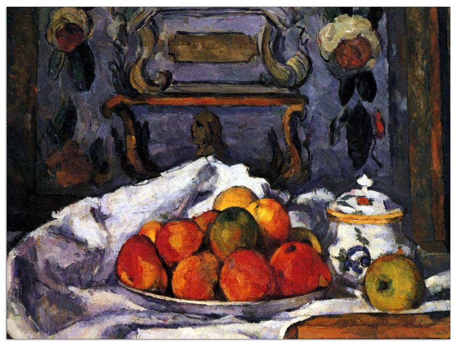 Cezanne Paul - Still life, bowl of apples, Decorative MDF Panel (80x60cm)